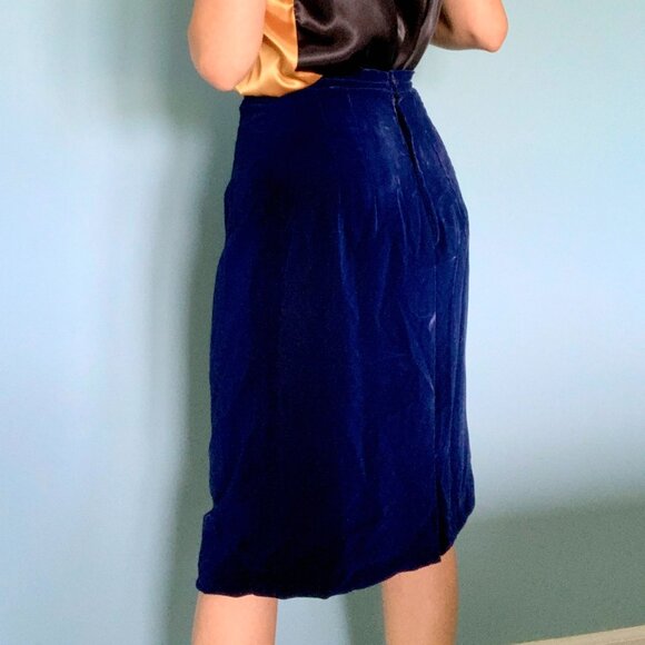 27 Waist Velour Skirt Vintage Marshall Fields - Picture 6 of 16